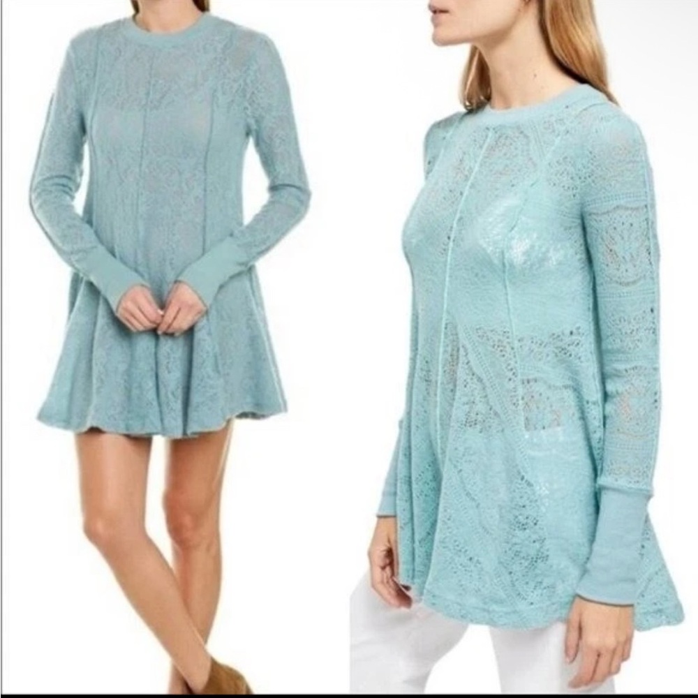 Free People Astral Sea Coffee in the Morning Tunic M